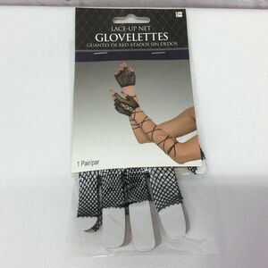 Lace-up Net Glovelettes Women's Age 14+ Black Halloween Cosplay Costume Dress Up